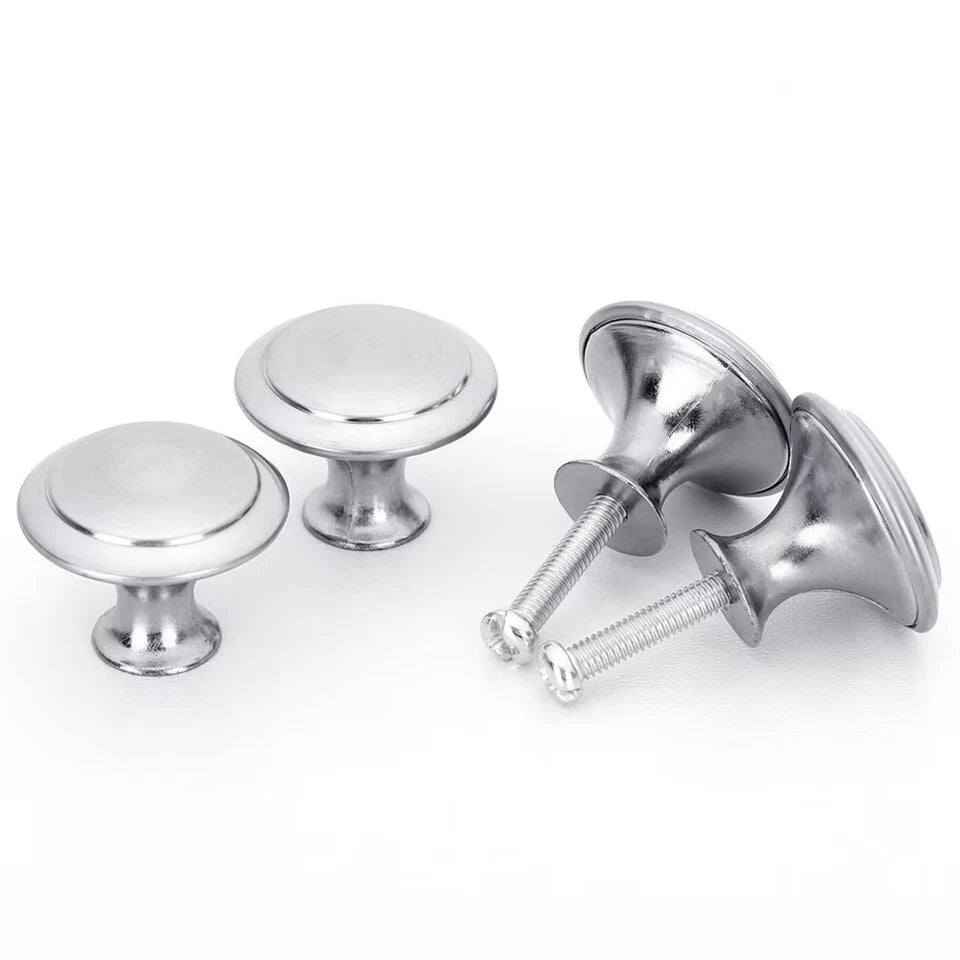 40 Pcs Door Knobs Stainless Steel Drawer Cabinet Handles Knobs Kitchen Cupboard