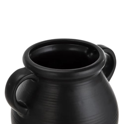 Ribbed Ceramic Vase Antique-Inspired Home Décor Decorative Vase Floral Arrangements Knitting Supplies Plant