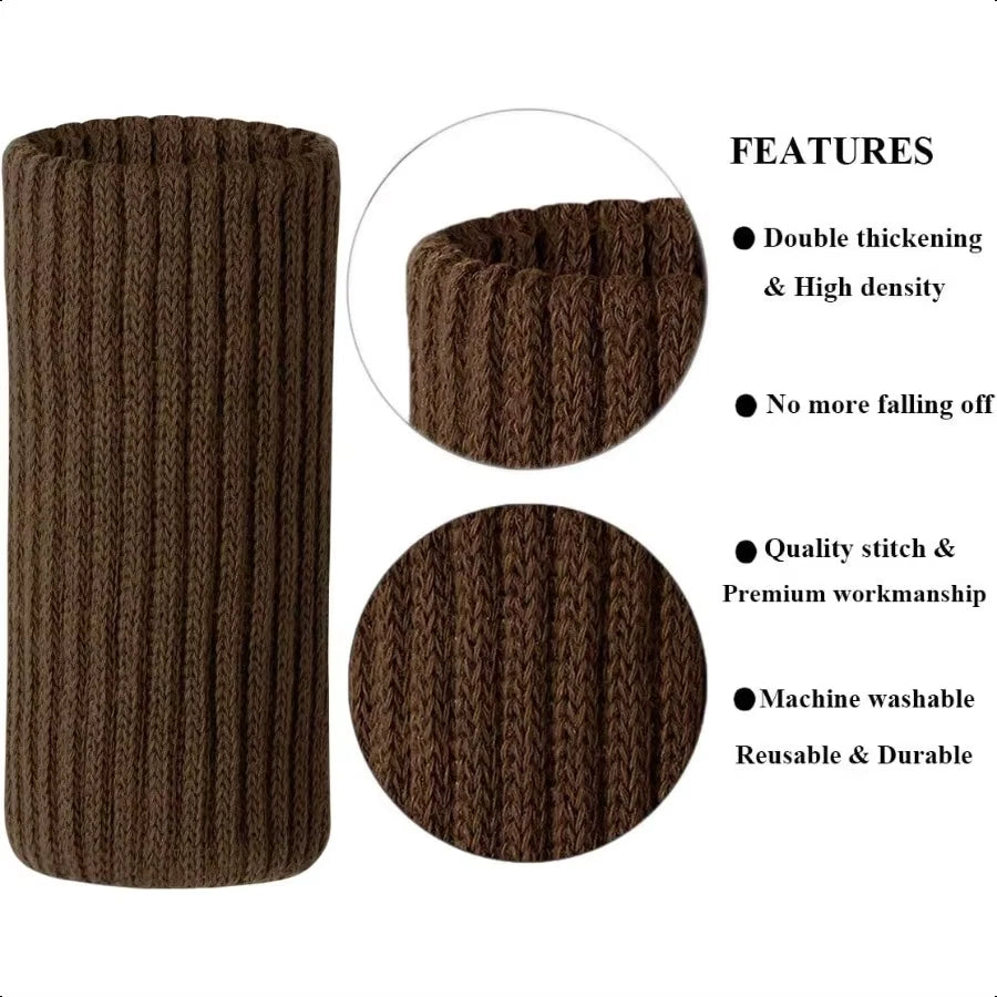 24PCS Furniture Leg Socks High Elastic NonSlip Knitted Chair Leg Protectors for Hardwood Floors Chair