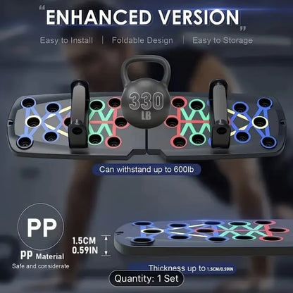 Solid Push Up Board Home Workout Equipment Multi-Functional Pushup Stands System Fitness Floor Chest
