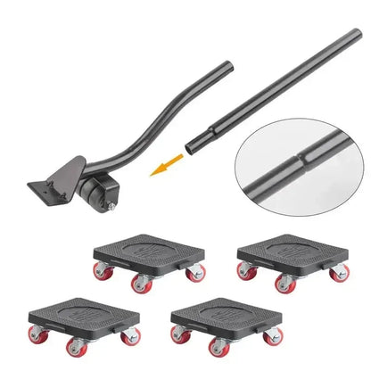 Furniture Moving Transport Roller Set Removal Lifting Moving Tool Set Wheel Bar Mover moving Heavy