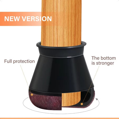 Small Chair Leg Floor Protectors for Hardwood Floors 32 Pack Felt Furniture Pads Silicone Caps AntiScratch