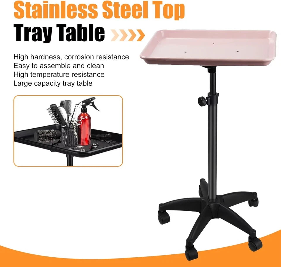 360° Rotating Beauty Salon Cart with Wheels Organizer with Adjustable Height Ultimate Salon