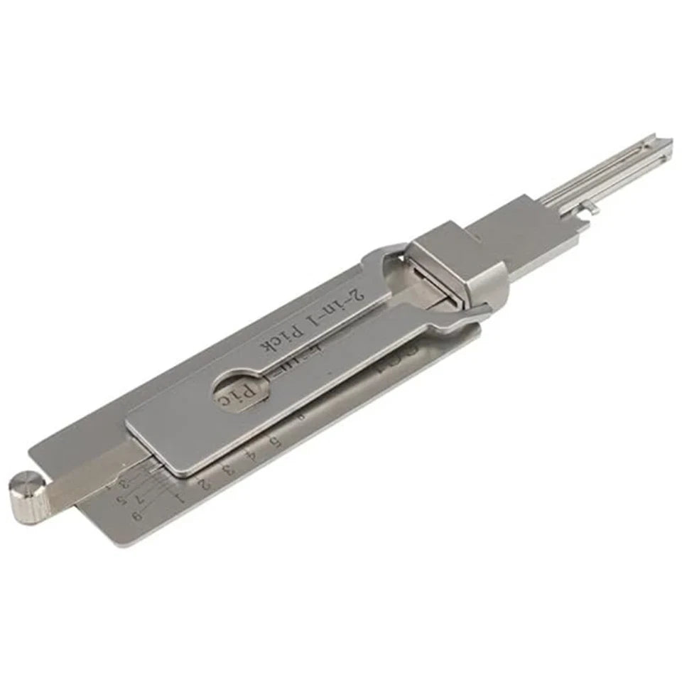 Stainless Steel Key Decoder 2 In 1 Precision Hook & Pick Set Lock Decoder O Ring