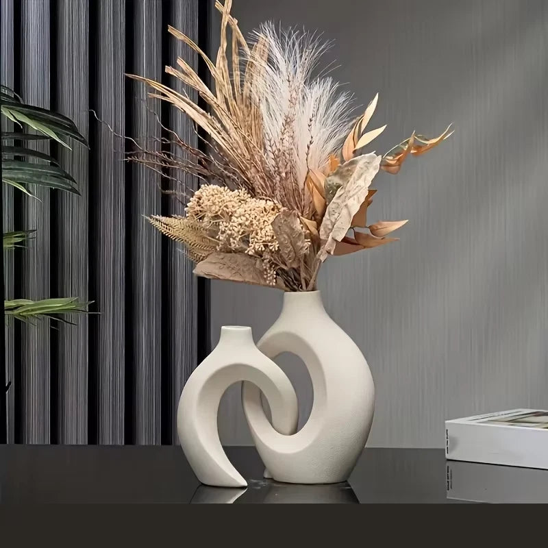 2pc ceramic vase artwork living room bedroom study cafe and other decorations Christmas gifts
