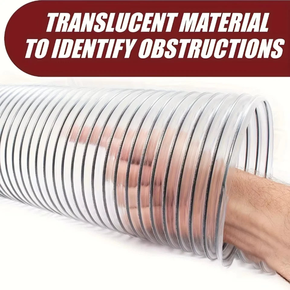 1 pack with an inner diameter of 63mm 2.5 inches and a length of 3-6 meters PVC transparent steel wire tube