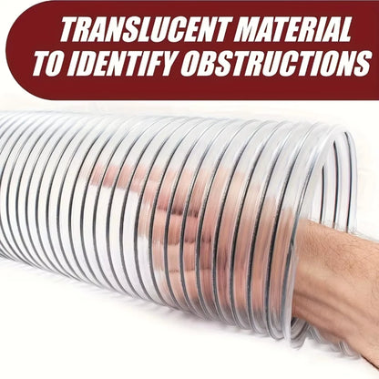 1 pack with an inner diameter of 63mm 2.5 inches and a length of 3-6 meters PVC transparent steel wire tube