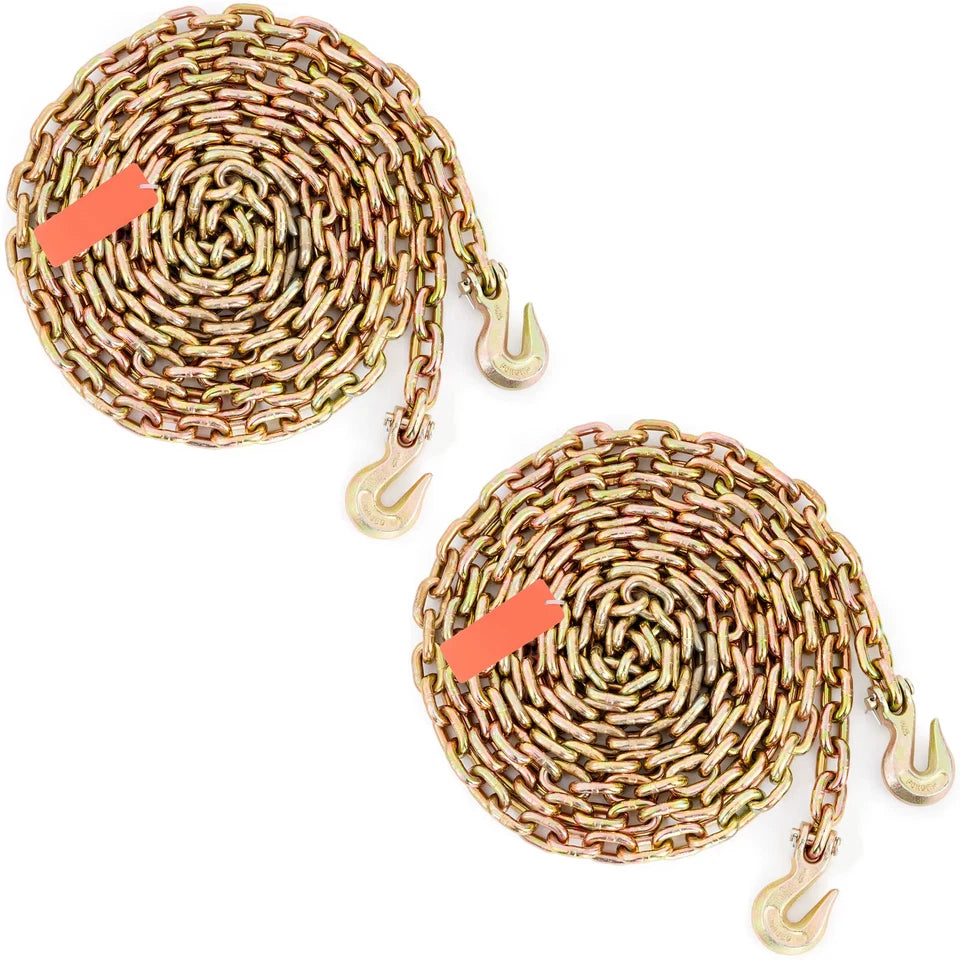1 PC Binder Chain Trailer Tow Zinc Plated Truck With Safety Grab Hooks Logging