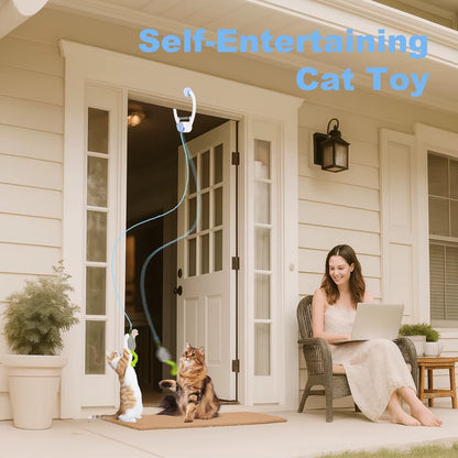 Cat Toys Electric Door Hanging Cat Toy Interactive Cat Toy USB Rechargeable Self Play Toy Retractable