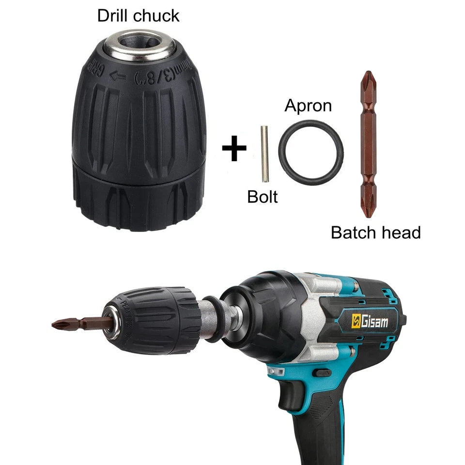 14Pcs Set Electric Impact Wrench Hexs Socket Adapter Kit Drill Chuck Drive Adapter for Electric Drill