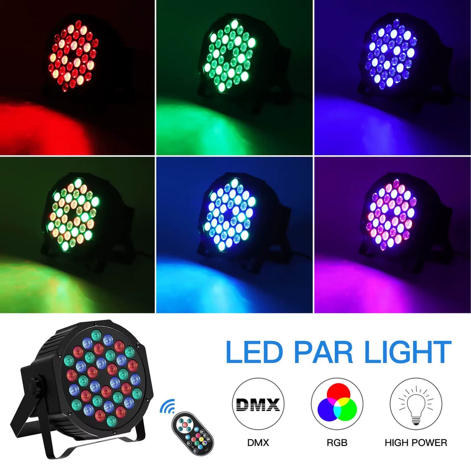 2PCS Party Light Par Light 36 LEDs RGB DMX Stage Effect Lighting Stage Flat Par Lighting