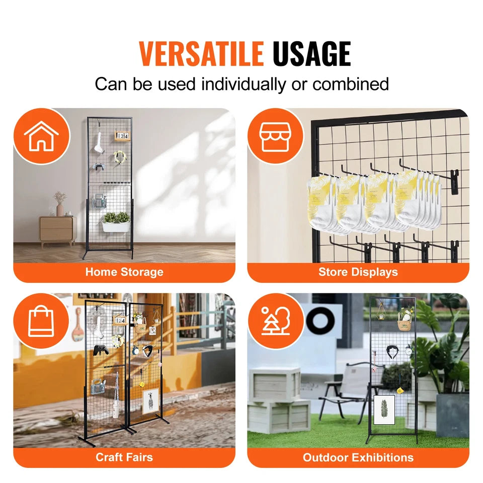 Grid Wall Panels Tower Wire Gridwall Display Racks Double Side Gridwall Panels for Art Craft Shows