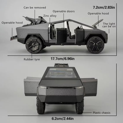 Scale Zinc Alloy Pickup UV Model Toy With Sound Lights And Pull Back Christmas