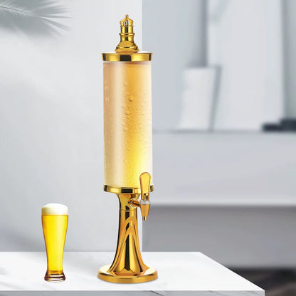3L Beer Tower Beverage Dispenser Faucet Beverage Drink Dispenser LED Lights