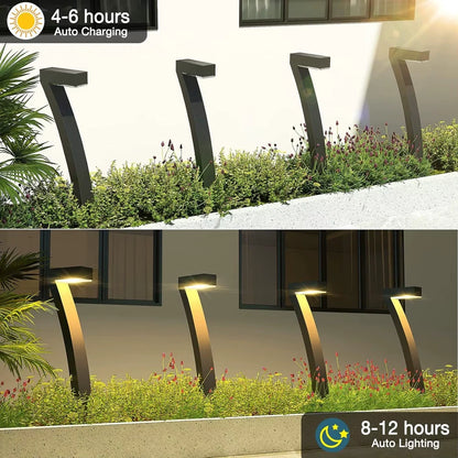 6Pack Bright Solar Outdoor Lights Pathway 12 Hrs Solar Garden Lights Auto On/Off for Outside Landscape