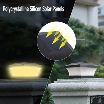 Solar Garden Post Lamp LED Waterproof Landscape Lights Courtyard Outdoor Decor Solar Power LED Waterproof