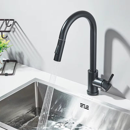 Pull Out Kitchen Faucets 360° Rotation Kitchen Mixer Tap Single Lever Mixer Tap Kitchen Sink