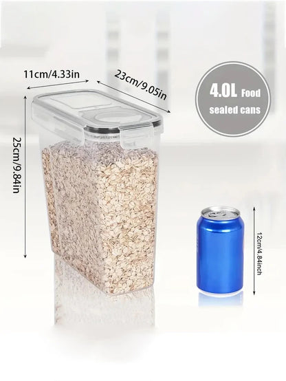 4pcs4l Large Food Storage Containers With Lids Airtight Food Storage Containers For Kitchen Pantry Organization