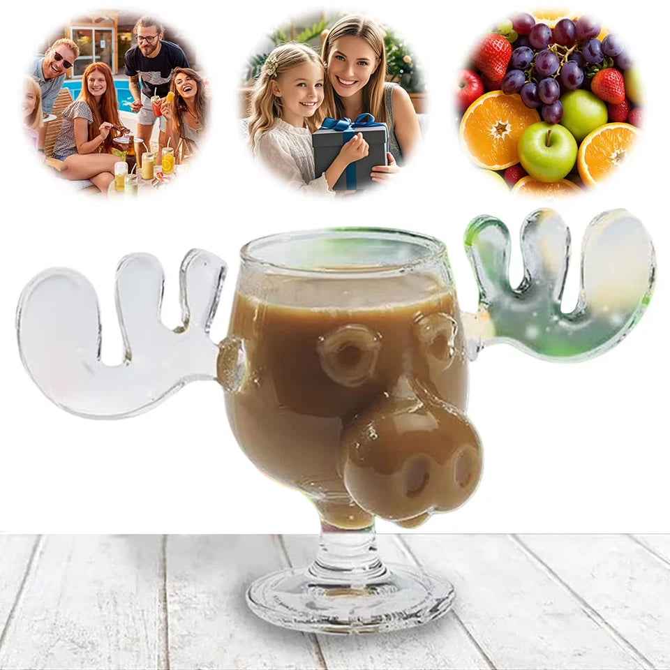 240ml Glass Moose Mug Christmas Vacation Movie Mug Coffee Mugs Cups Wine Beer Water Juice