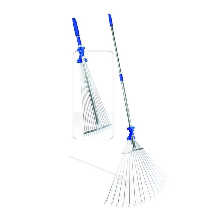 Rake 22"x60" Space-Saving Yard Tool for Leaf Cleanup & Garden Maintenance Easy Storage