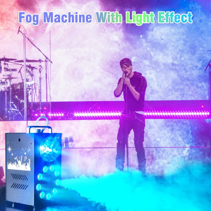 700W Smoke Machine Wireless Remote Control Effect Fogger 3in1 LED RGB Stage Light Fog Machine