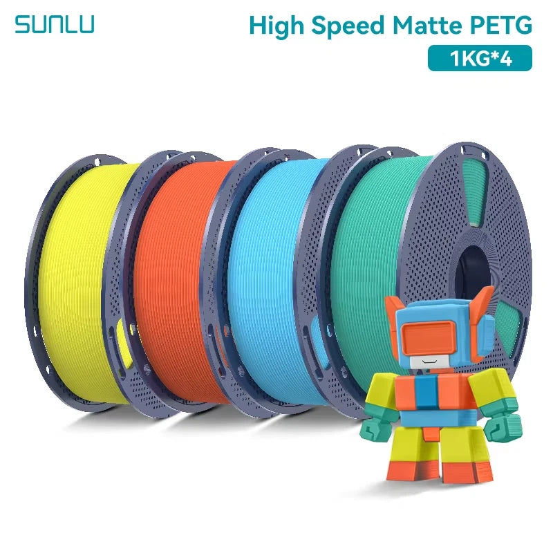 High Speed Matte PETG 3D Printer Filament 4KG 1KG/Roll 175MM Tolerances +/-0.02MM Filament 600mm/s Printing