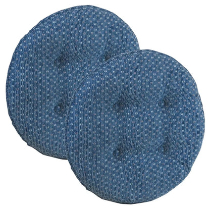Set OF 2 14" x 14" Tufted Bar Stool Cushion 100% Polyester Fiber For kitchen NEW