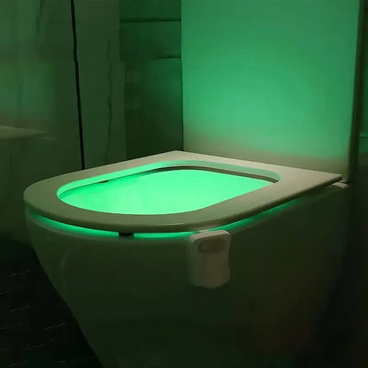 Toilet Bowl Night Light with Motion 16 Color Changing Led Gadget for Bathroom Accessory