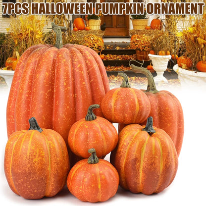Realistic Halloween Pumpkin Model Set Artificial Decoration Fake Pumpkins for Home Party Decor