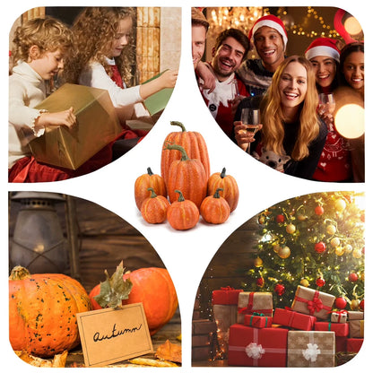 Realistic Halloween Pumpkin Model Set Artificial Decoration Fake Pumpkins for Home Party Decor