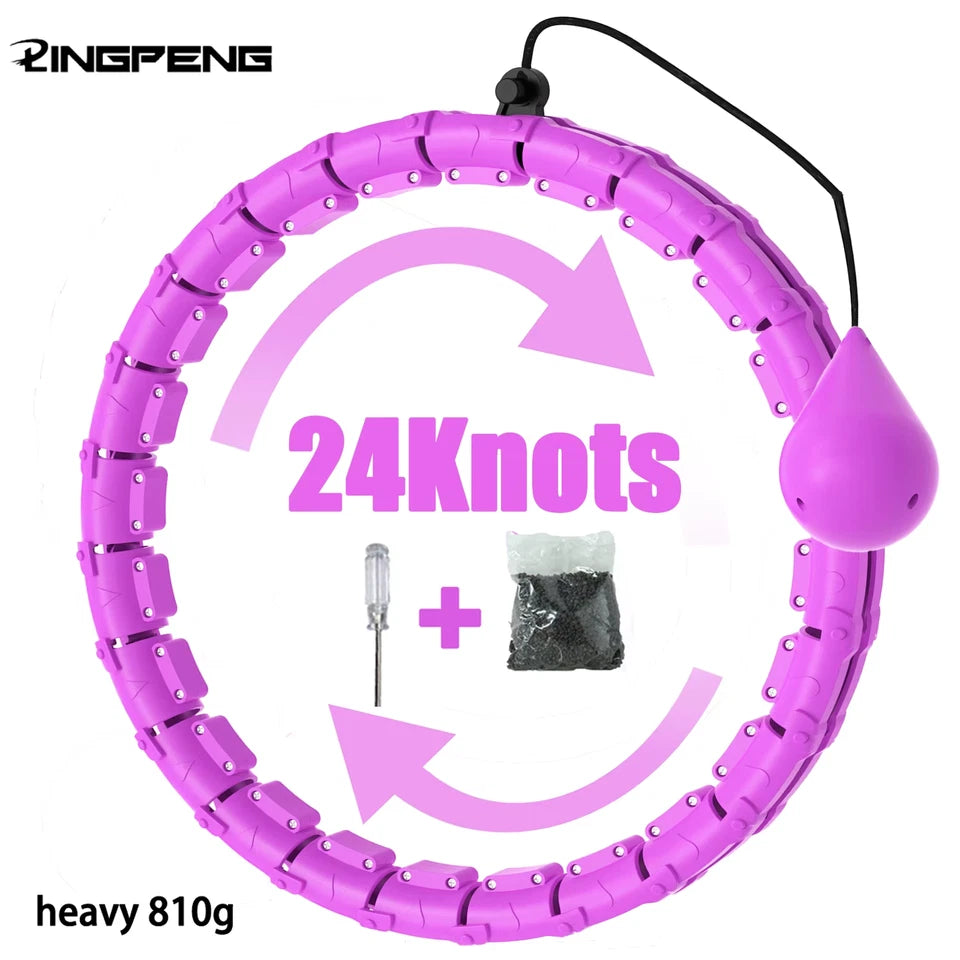 Weighted Fitness Circle Hoops for Adults Weight Loss Plus Size for Adults Smart Exercise 2 in 1 Adjustable