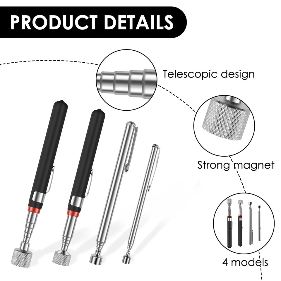 Telescoping Magnetic Pickup Tool 4 Pack Extendable Magnet Stick Magnet Pickup