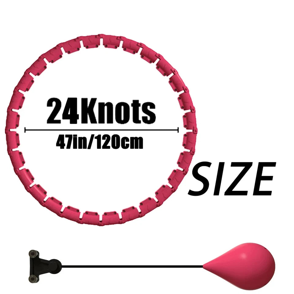 Weighted Fitness Circle Hoops for Adults Weight Loss Plus Size for Adults Smart Exercise 2 in 1 Adjustable