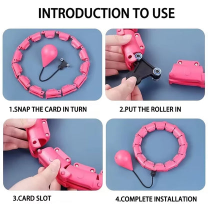 Weighted Fitness Circle Hoops for Adults Weight Loss Plus Size for Adults Smart Exercise 2 in 1 Adjustable