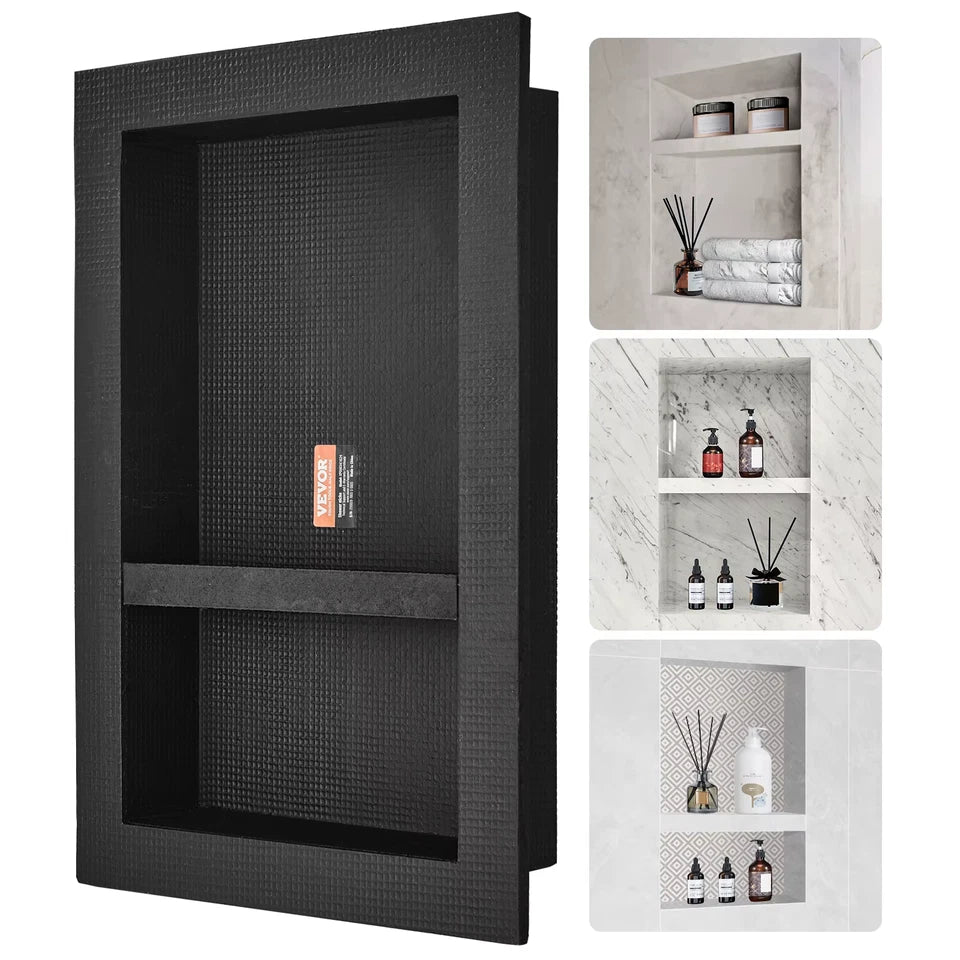 Shower Niche Ready for Tile Shelf Organizer Corners Niche Recessed Sealed Protection