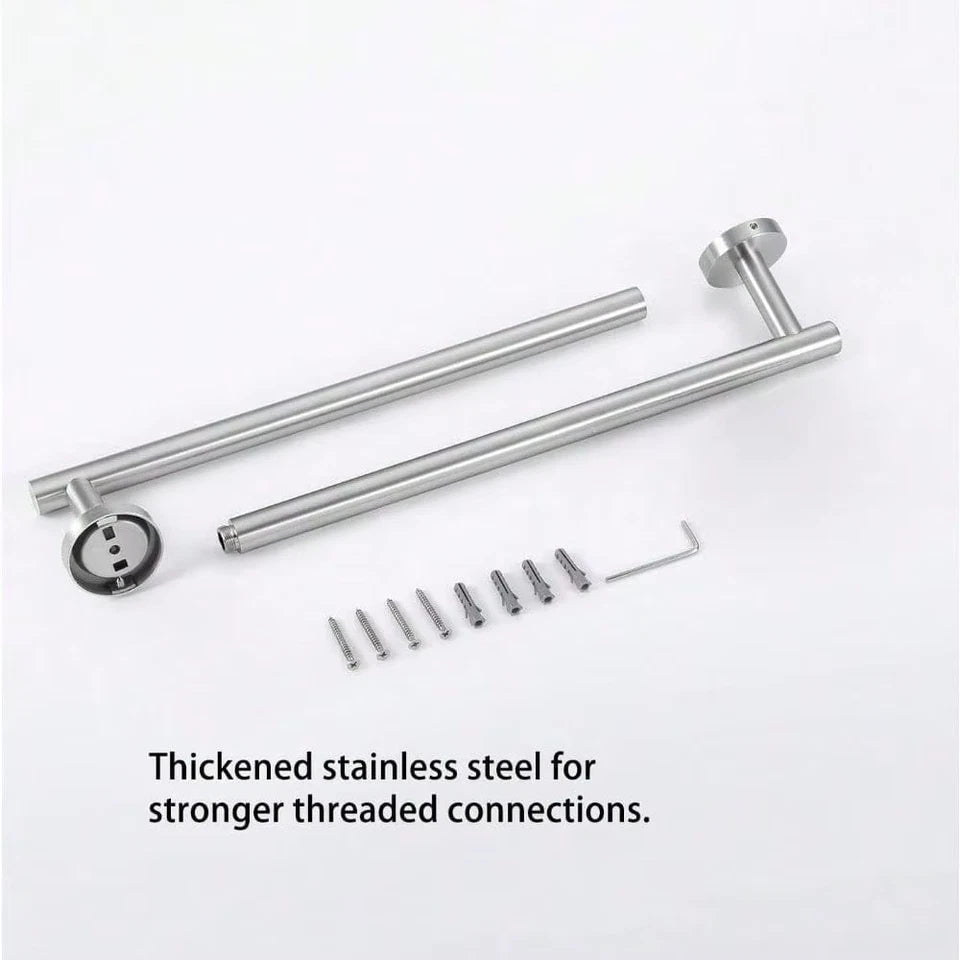 4 Piece Bathroom Hardware Set Modern 24-Inch Towel Bar Set Wall Mounted Stainless Steel Bathroom Accessories