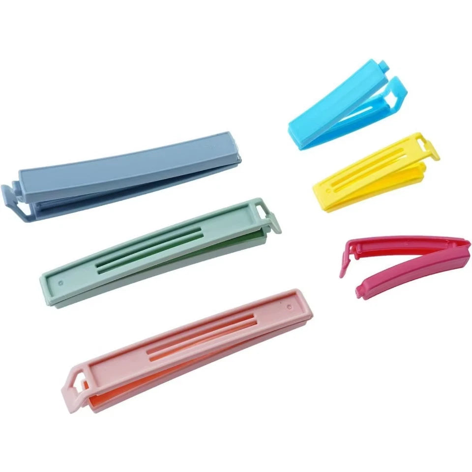 32 PCS Plastic Chip Clips for Food Packages Curved Design Sealing Bag Clips for Food Kitchen and Home