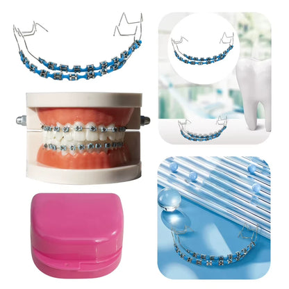 Tooth Decoration Dental Fake Braces with Metal Wires & Bracket Dental Metal Bracket Dental Tool