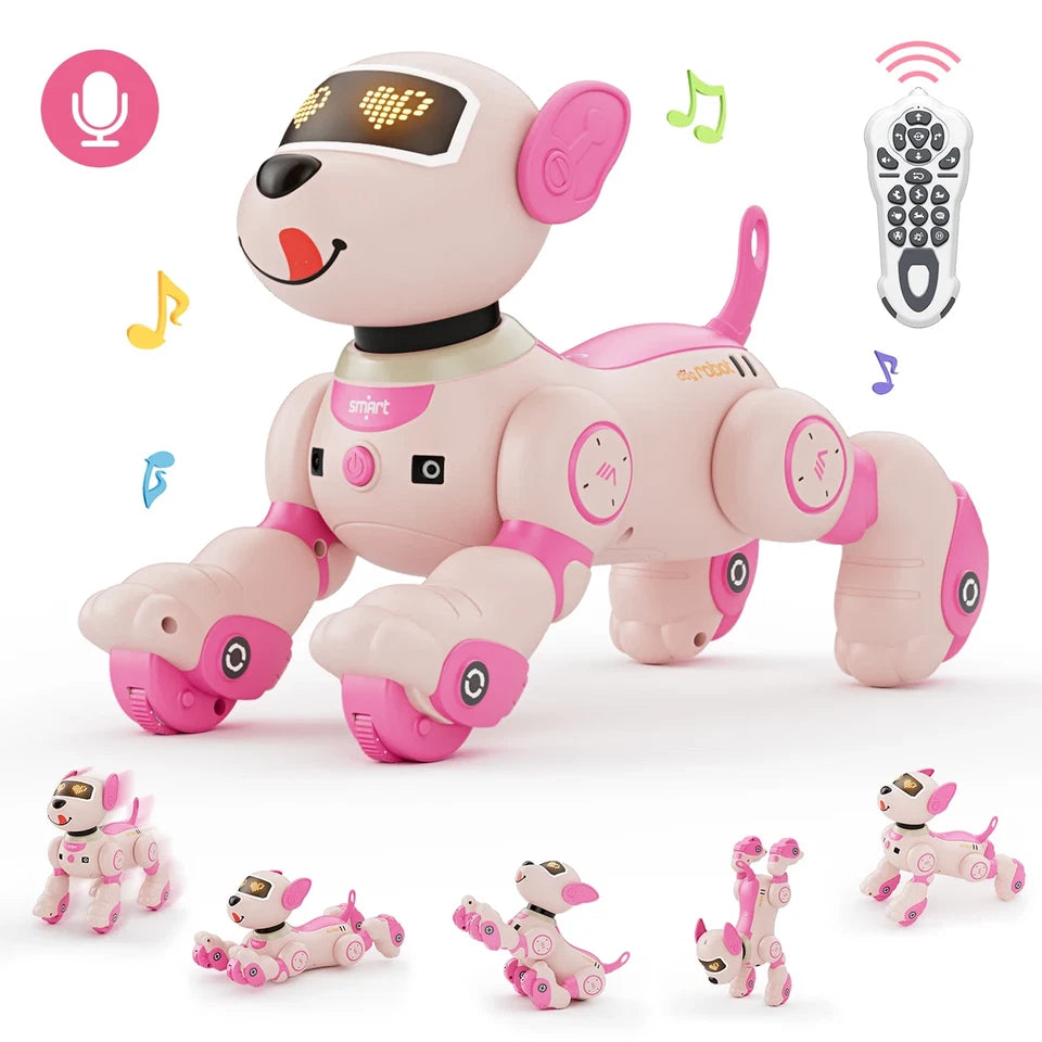 Robot Dog Toy For Kids Voice 2.4GHz Remote Control Robot Pet Touch Sensor NEW
