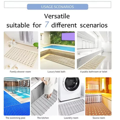 Bath Mat Tub Shower Mat Non Slip PVC Bathroom Floor Pad Anti-bacterial Anti-Slip Shower