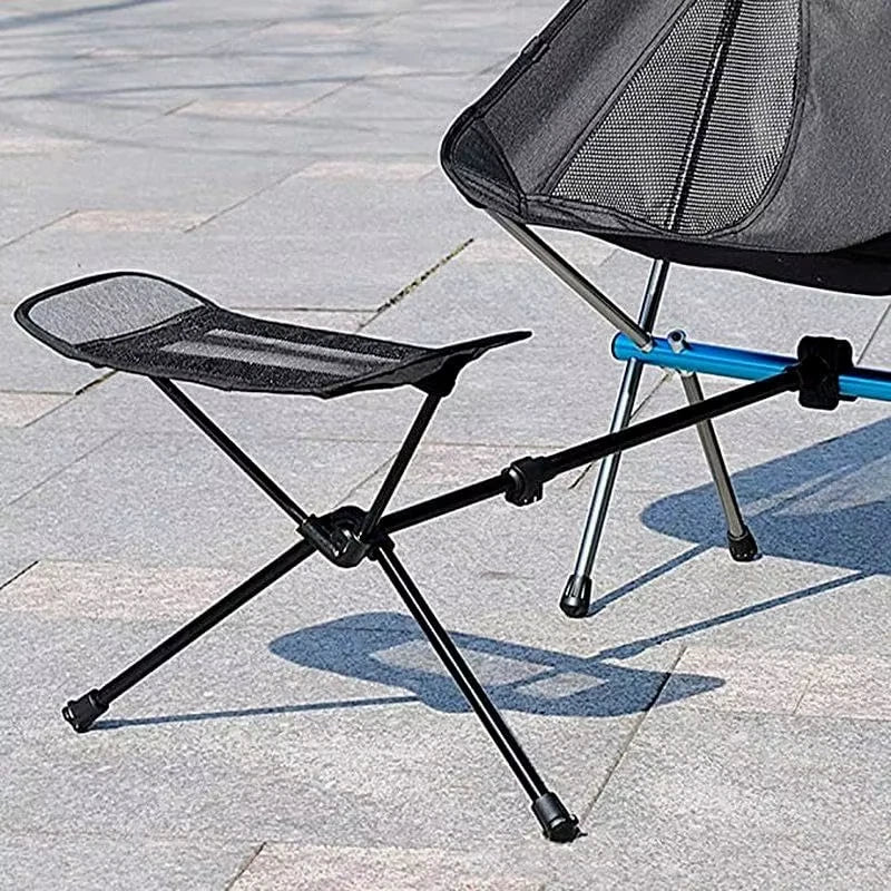 Portable Folding Retractable Footrest Leg Rest Camping Chair Kit for Hiking Fishing Picnic Reclining Beach Chairs
