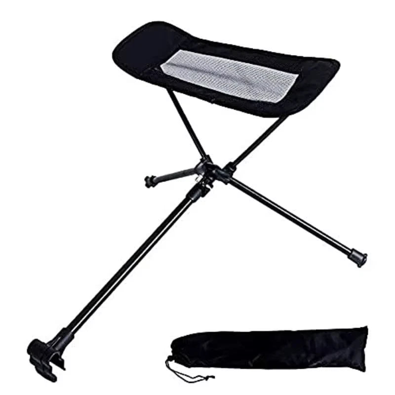 Portable Folding Retractable Footrest Leg Rest Camping Chair Kit for Hiking Fishing Picnic Reclining Beach Chairs