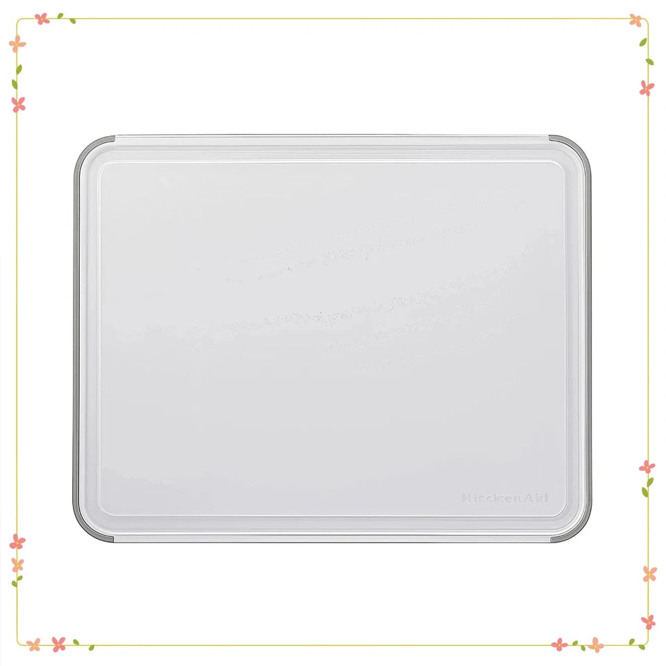 11x14 Inch White Plastic Cutting Board Non-Slip Surface for Kitchen Prep Dishwasher Safe