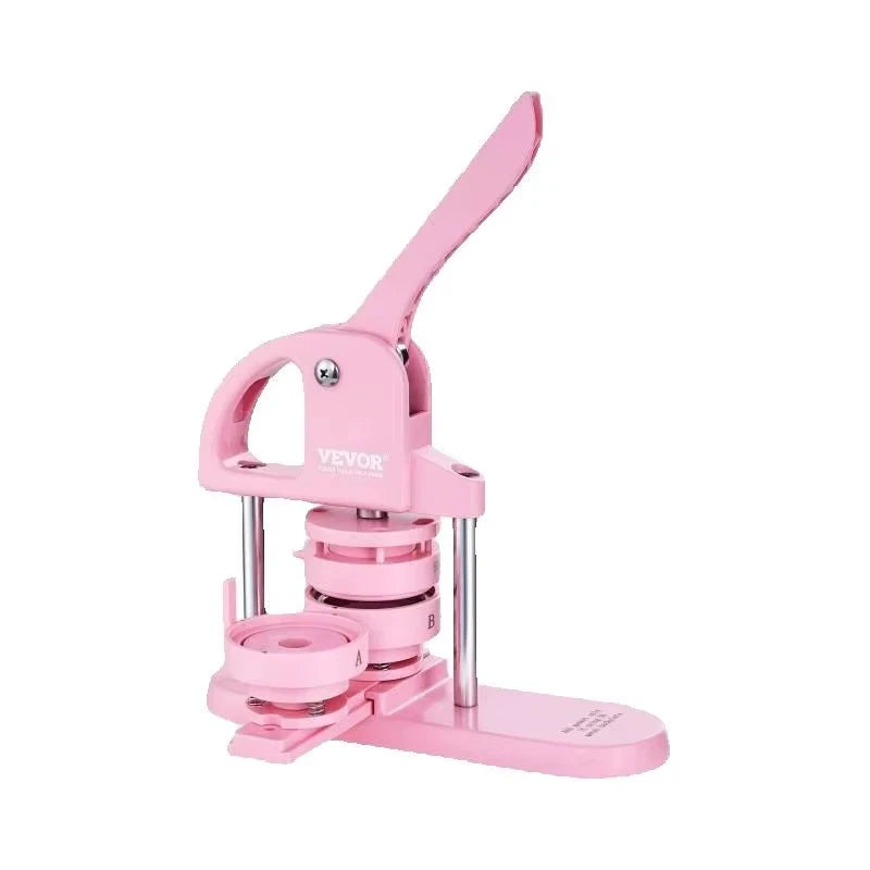 3 IN 1 Button Maker Button Maker Machine with Panda Magic Book Ergonomic Arc Handle Punch Press Kit