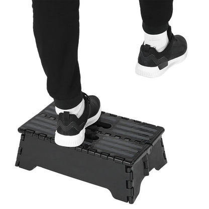 Black Step Stool Portable Folding Step Stool Black Step Ladder for Elderly Pregnant Bathroom