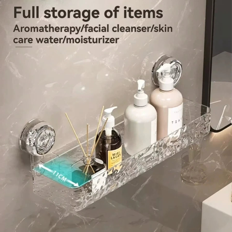 Shower Caddy Suction Cup Shower Organizer Bathroom Removable Shower Basket Strong Suction Shower