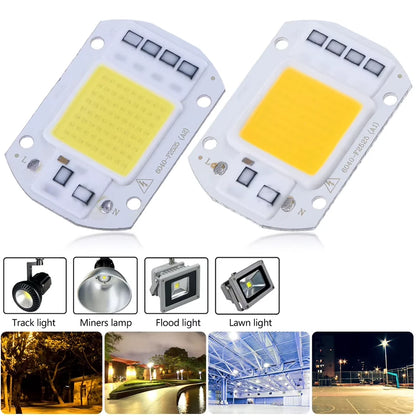 LED COB lamp Bead 50W AC 220V Smart IC No Need Driver DIY Flood light Led Bulb Spotlight Outdoor Chip Lamp