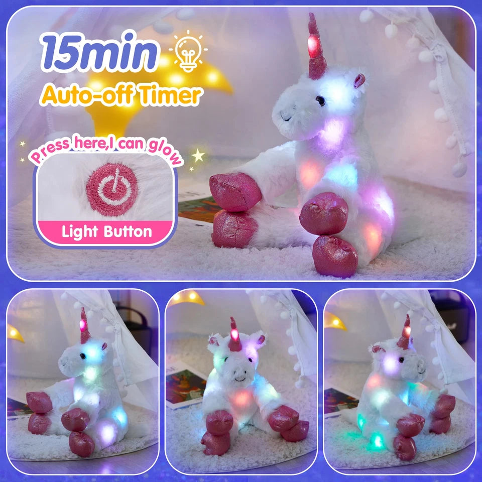 Glowing Unicorn Plush Toy Cuddly Unicorn Stuffed Animal With Lights Mother's Day Favors