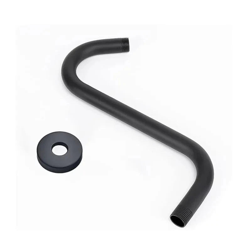 S Shaped Shower Arm Standard High Rise Shower Head Extension Pipe Shower Arm Extender Wall Mounted