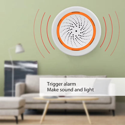 Siren Sound Light Alarm App Remote Control Home Security Protection System Sound Light Sensor Smart